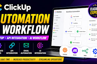 create clickup automation, setup clickup workflow api integration clickup expert