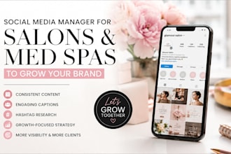 be your social media manager for med spas beauty salons to grow your brand