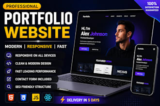create modern portfolio website