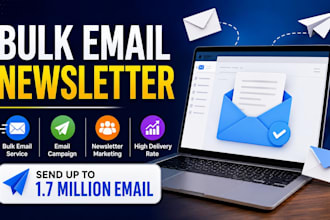 bulk email newsletter, email sender, email campaign, bulk email service, market