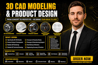 do product design and 3d cad modeling for prototypes