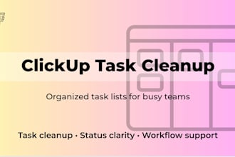 organize your clickup workspace, tasks and project boards