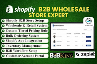 build shopify b2b wholesale ecommerce store, custom pricing, bulk ordering