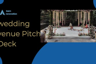 design wedding venue pitch deck barn renovation deck investor deck