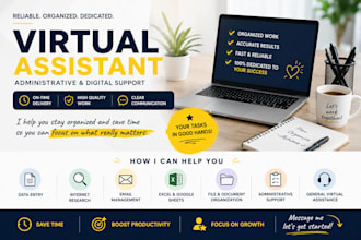 be your virtual assistant for administrative and digital tasks