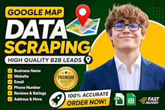 scrape google map data for lead generation, b2b data extraction