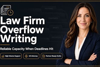 provide overflow and high volume legal writing for your law firm