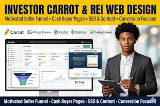 design investor carrot website real estate investor website landing page