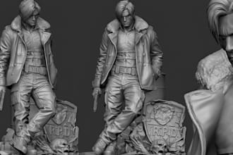 create custom ttrpg miniature 3d dnd character model stl for resin printing