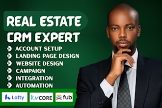setup real estate CRM lofty crm, boldtrail, followup boss design idx mls website