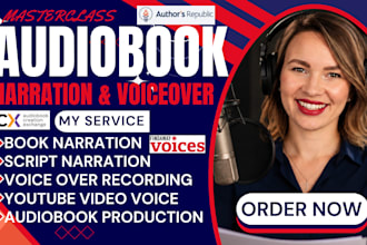 be your audiobook narrator book narration short story narration female voiceover