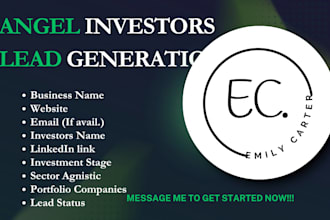 find angel investors, venture capital, seed, investor leads