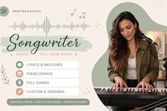 create custom personalized love wedding birthday pop songs custom music gift rnb