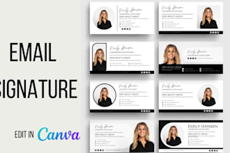 design modern clickable HTML email signature for gmail outlook