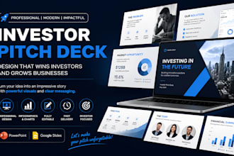 design investor pitch deck and powerpoint presentation