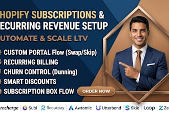 shopify subscription recharge subi recurpay awtomic utterbond skio loop zendra