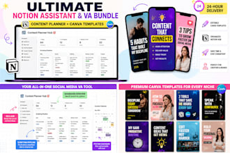 be your premium notion assistant and create canva templates or content planner