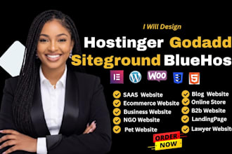 design bluehost hostinger godaddy siteground fix error wordpress website design