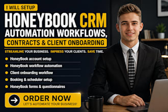 setup honeybook crm automation workflow honeybook contract and client onboarding