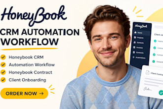 setup honeybook crm automation workflow honeybook contract and client onboarding