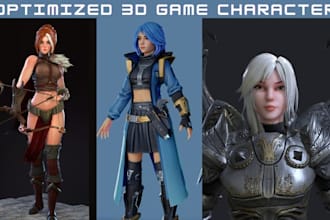 realistic 3d game character stylized 3d character model for unity unreal engine