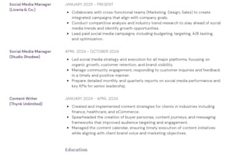 create an ats friendly professional resume
