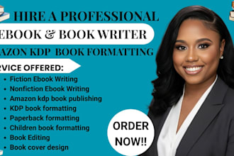 write and format your ebook ready for publishing on amazon KDP platform