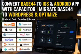convert base44 to ios and android app capacitor migrate base44 to wordpress