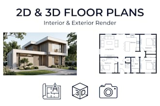 design 2d 3d floor plan layouts in chief architect, interior and exterior render