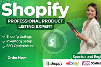 professional shopify and ecommerce product upload