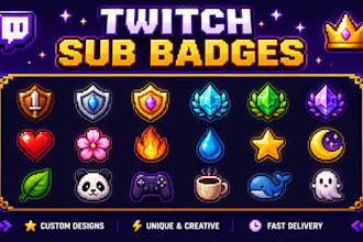 create custom twitch emote sub badge pro custom twitch emote twitch sub badge
