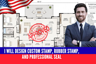 design custom stamp, rubber stamp, and professional seal