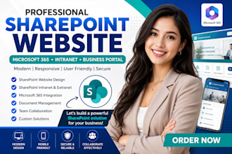 design modern microsoft sharepoint website and microsoft 365 intranet