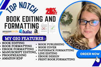 book editing book formatting book cover kindle ebook paperback formatting