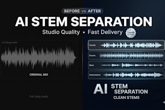 extract vocals drums bass and ai stems from any song
