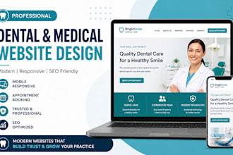 design modern dental medical and clinic website