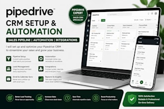 setup pipedrive CRM automation sales pipeline and integrations