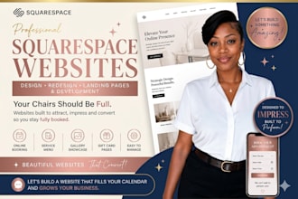 design a squarespace salon website with online booking for beauty businesses