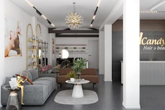 design 3d boutique, jewelry retail interior, salon beauty store rendering, spa