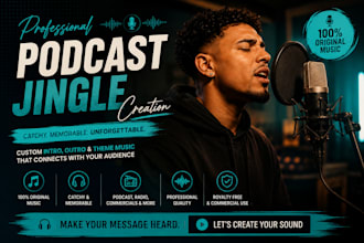 record custom jingle music for podcast intro outro, radio, commercial theme song
