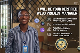 be your certified web3 project manager for blockchain operations