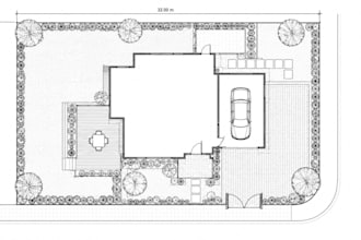 draw detailed architectureal site plan, 2d site plan, landscape, layout drawing