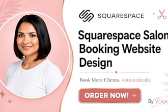 squarespace booking salon website design or squarespace spa website redesign