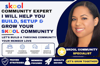 do skool community setup and create online course  content course curriculum ppt