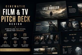 design a cinematic film and TV pitch deck