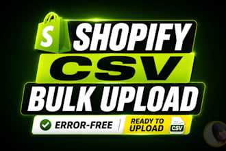 convert vendor files to shopify CSV for bulk product upload