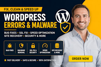wordpress malware removal, hacked wp fix, malware cleanup, website security