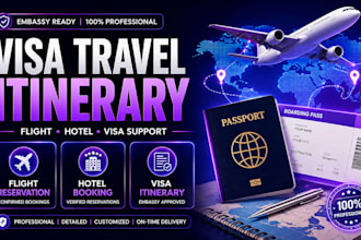 provide visa help, schengen UK travel itinerary, flight tickets insurance