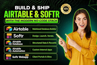 build airtable database, softr webapp, client portal airtable softr consultant