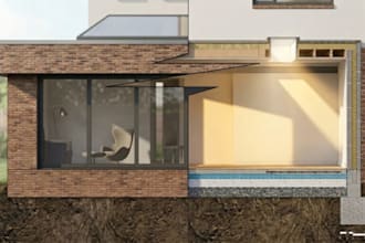 create uk planning permission and building regulations architectural drawings